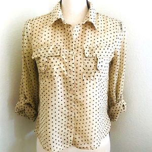 PASSPORT Sheer Buttoned Blouse